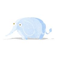 cartoon sad little elephant
