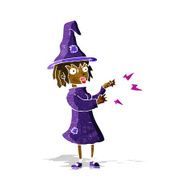 Cartoon Witch Casting Spell N6