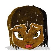 cartoon female face N19
