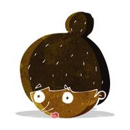 cartoon surprised woman's face N3