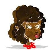 cartoon suspicious woman N3