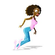 cartoon flying woman N2