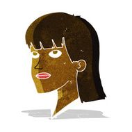 cartoon serious woman N3