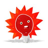 cartoon red lightbulb