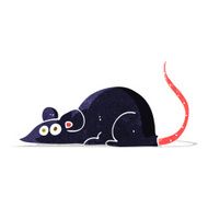 cartoon black rat