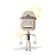 funny cartoon old robot