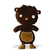 cartoon teddy black bear wearing boots