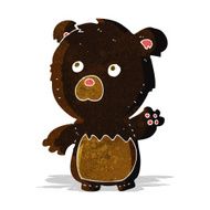 cartoon black teddy bear