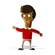 cartoon man sticking out tongue N4