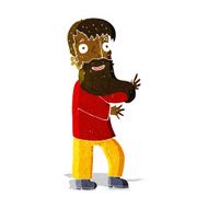 cartoon excited bearded man N2
