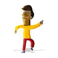 cartoon worried man pointing N4