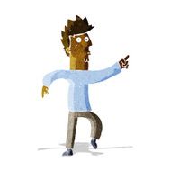 cartoon worried man pointing N5