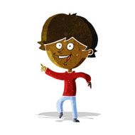 cartoon happy pointing man N3