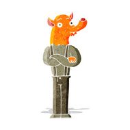 cartoon man with fox head