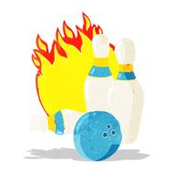 ten pin bowling cartoon
