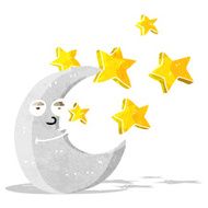 happy cartoon moon N2