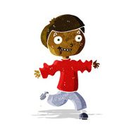 cartoon excited boy N26