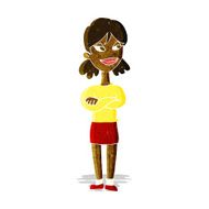 cartoon smug woman N2