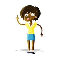 cartoon woman with question N17