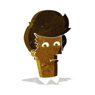 cartoon man narrowing eyes N5