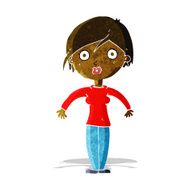 cartoon surprised woman N31