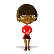 cartoon woman waiting patiently N2