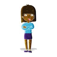 cartoon impatient woman N2