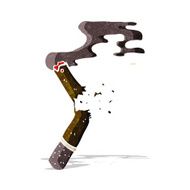 cartoon broken cigar