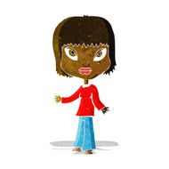 cartoon woman with open arms N8
