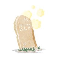 cartoon spooky grave N14