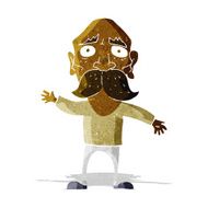 cartoon worried old man N3
