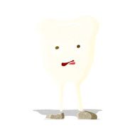 cartoon yellowing tooth