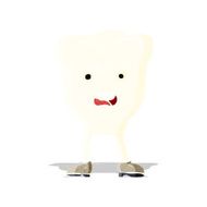 cartoon tooth looking afraid