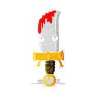bloody knife cartoon character
