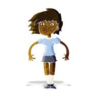 cartoon happy woman N42