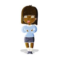 cartoon shocked woman N20