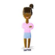 cartoon annoyed woman N28