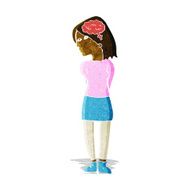 cartoon brainy woman N2