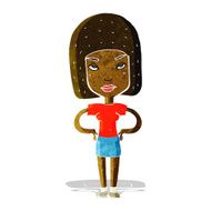 cartoon annoyed woman N29