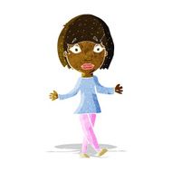cartoon surprised woman N35