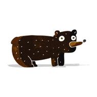 funny cartoon black bear N2