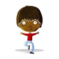 cartoon excited boy N27