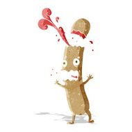 cartoon undercooked sausage