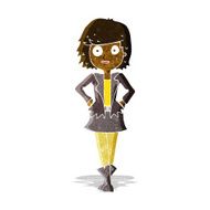 cartoon girl in jacket N2