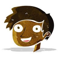 cartoon happy boy face N6