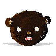 cartoon black bear face N2