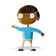 cartoon waving man N30
