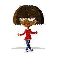 cartoon smug looking woman N2