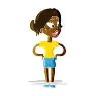 cartoon woman with hands on hips N24
