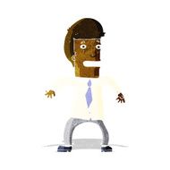 cartoon nervous businessman N2